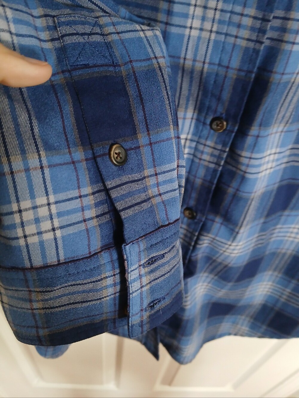 Outdoor Research Blue Plaid Button-Down Shirt - Men's Hiking Outdoor Casual - Picture 4 of 10